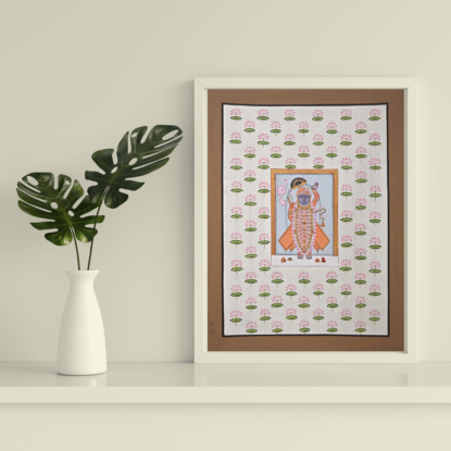 Shrinath Ji With Lotus Background