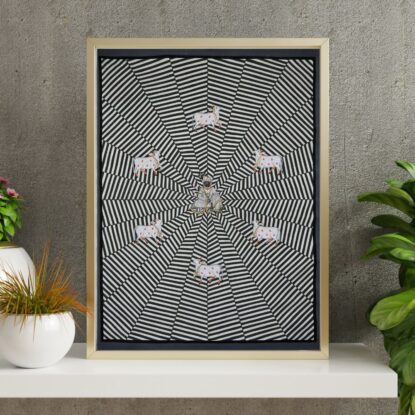 Krishna With Cows in A Pattern